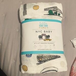 Little Hometown NYC Baby Swaddle Blanket